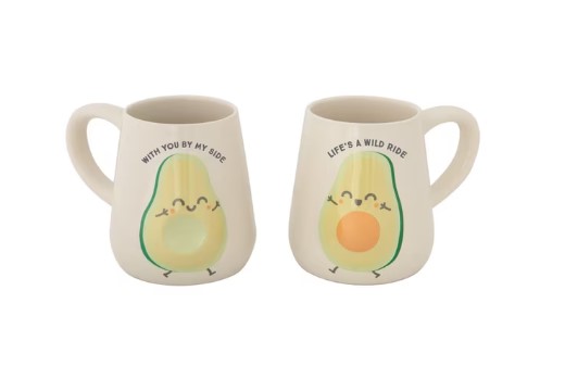 Set de dos tazas Mr. Wonderful aguacate