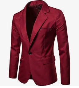 Americana roja para hombre