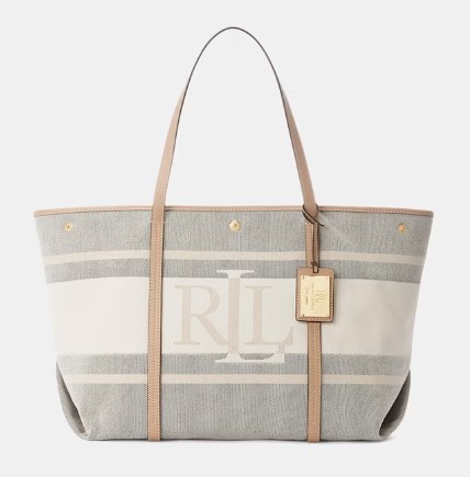 Lauren Ralph Lauren Tote grande de algodón con imán