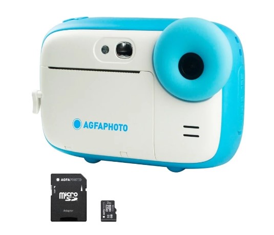 Agfa Photo Pack Realikids Instant CAM Azul + 1 Tarjeta Micro SD 32GB