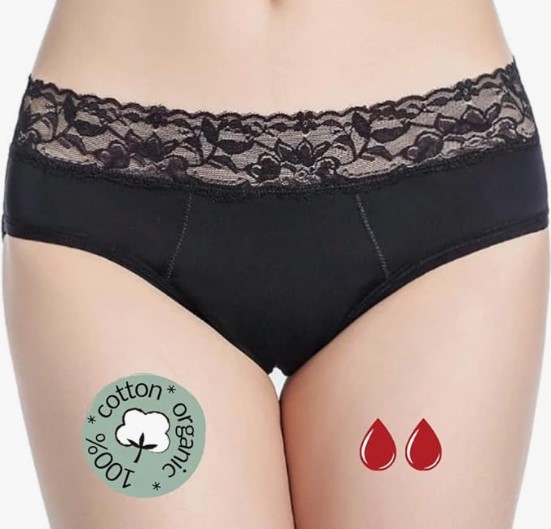 Bragas Menstruales absorbentes = 2 tampones - Lavables - Algodón - Ecológicas