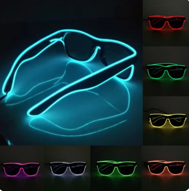 Gafas de sol con luz Led para fiesta