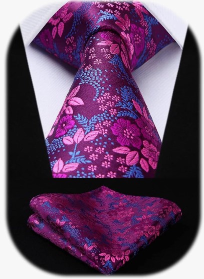 HISDERN Corbata Hombre Extra Largas 160CM de Cachemira