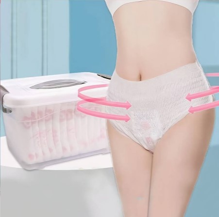 Pantalones de dormir de higiene menstrual para mujeres - 30 paquetes de tabletas de compresas sanitarias sin perfume