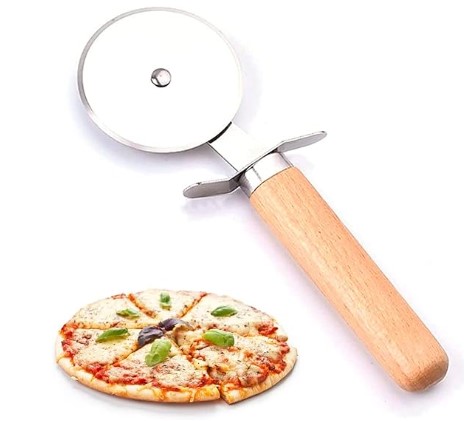 Cortador de Pizza Profesional, Pizza Cutter de Acero Inoxidable con Protección