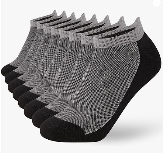 FM London Pack de 8 Calcetines Tobilleros de Hombre – Calcetines de Bambú Extrasuaves, Transpirables y Antiolor