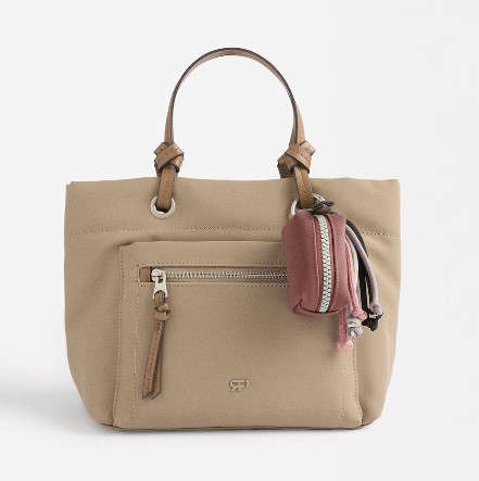 PARFOIS - Bolso de mano estilo tote convertible a bandolera con monedero extraíble y cierre de cremallera en liso