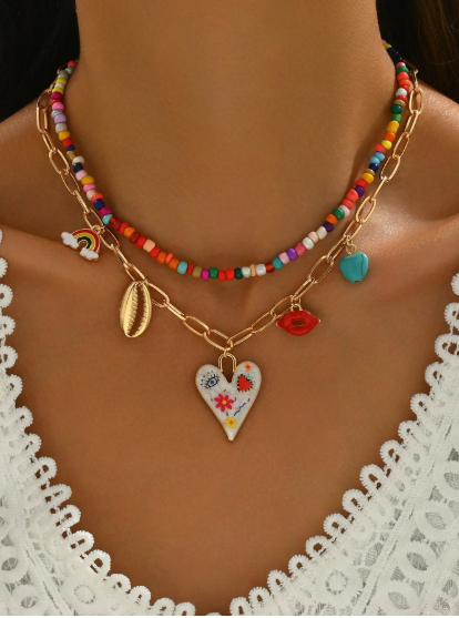 Conjunto de 2 collares, 60% descuento para nuevos usuarios