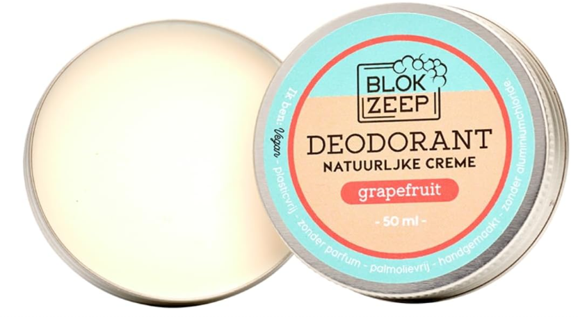 Desodorante Sin Aluminio Ni Parabenos Vegano-Ecológico-Orgánico-Sin Crueldad Animal-Protector Natural del Sudor de las Axilas-Mujer-Hombre-Niños-Sin Alcohol-Hecho a Mano-Ingredientes (Pomelo)
