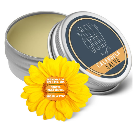The Ilex Wood - Bálsamo de caléndula: bálsamo totalmente natural que alivia erupciones, picazón, piel seca y eczema. Crema de manos para hombres y mujeres, sin crueldad animal y sin plástico. 100 ml.