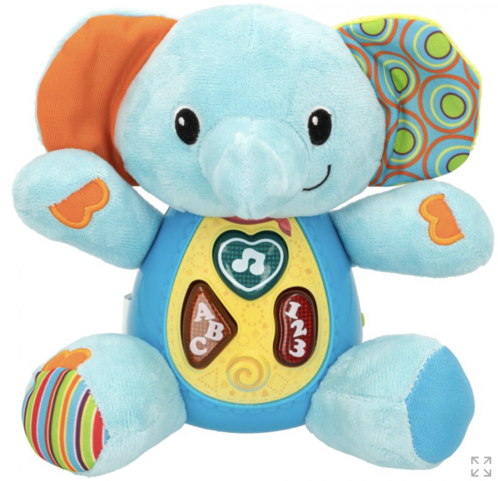 Winfun Peluche elefante para bebés que habla con luces