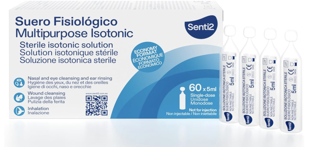 Senti2, Suero fisiológico - 60 monodosis